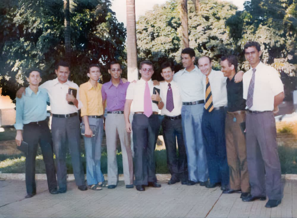 Os primeiros obreiros do ministério “Fé Para Vencer”: Wagner Borges, Jonas Pimentel, Amélio Mariano, Joaquim Rodrigues, Febrônio Rodrigues, Manoel Pontes, João Manoel, Francisco Rodrigues, Wagner Marques e Adil de Souza Sena.